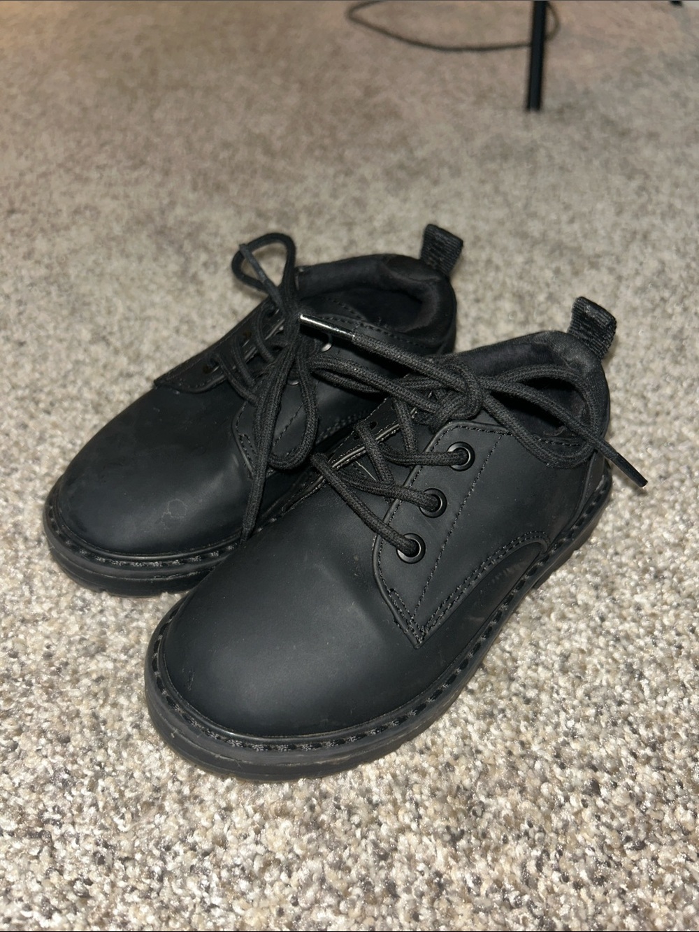 Zara Kids Black Lace-Up Dress Shoes
